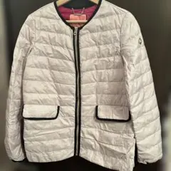 ケイトスペード　薄ピンク　キルティング　ダウン　ジャケット　ロゴ　S 軽量　ロゴ