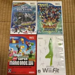 Wii4本 ゴーバケーション・イナズマイレブンストライカーズ・Wiiフィットなど