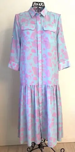 グレースクラス　サイズ36シェル柄シャツワンピース グレースコンチネンタル