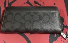 COACH 長財布 ラウンドファスナー シグネチャー