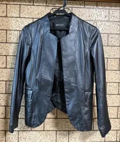 BLACK BY MOUSSY 本革 ラムレザー ブラック テーラードジャケットのサムネイル