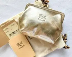 【新品】イルビゾンテ がま口 コインケース プラチナゴールド