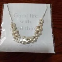 パール風ビーズ ネックレス