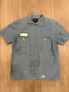 WTAPS REPO SS ストライプ 半袖ワークシャツ Sサイズ 美中古のサムネイル