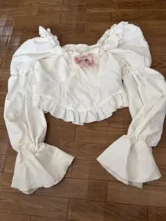 SHEIN ホワイト フリルブラウス Sサイズ