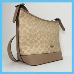 【COACH】 タグ有り ジュード シグネチャー キャンバス ベージュ