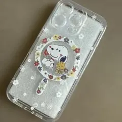 iPhone16pro MagSafe対応 スヌーピー 透明ソフトケース　未使用