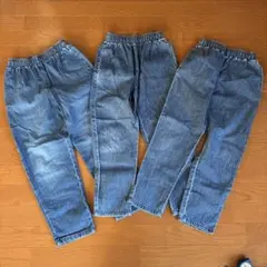 GU シェフパンツ キッズ 140cm デニム ジーパン ジーユー