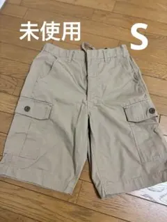 未使用　ベージュ カーゴショートパンツ Sサイズ