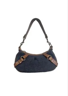 BURBERRY BLUE LABEL デニムバッグ ホースロゴ 希少 美品