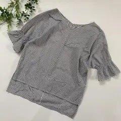 【極美品】 VICKY ビッキー　ブラウス　ゆったり　シャツ　ストライプ　大きめのサムネイル