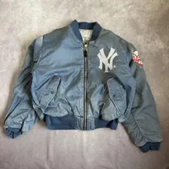 90s ニューヨークヤンキース リバーシブル フライトジャケット L 短丈