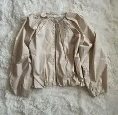 極美品✨ オペークドットクリップ コットンタックZIPブルゾン　M