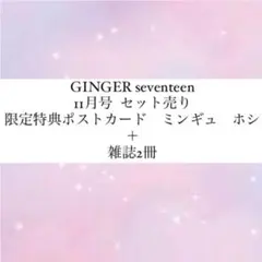 GINGER seventeen 11月号 ホシ　ミンギュ
