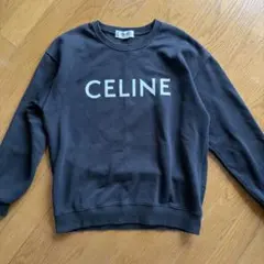 お*に様 CELINE ロゴ クルーネック スウェット ブラックのサムネイル