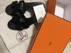 HERMES オアジス サンダル ブラック スエードのサムネイル