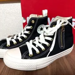 新品 オールスター ゴールドジップ ブラック 22.5cm