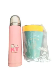 【新品】サンリオハローキティ　 ピンク水筒とコップセット　レア
