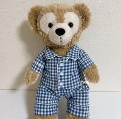 ダッフィー シェリーメイ ハンドメイド コスチューム パジャマ 青 チェック