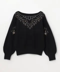 新品未使用　グレースコンチネンタル　フラワードルマンニットトップ36