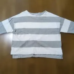 SEASON REASON ストライプ 五分袖Tシャツ M