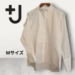 ユニクロ　UNIQLO ＋J 　スーピマコットン　タック　シャツ　Mサイズ　白