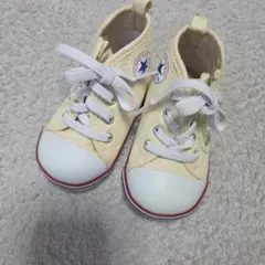 美品。Converse クリーム色 ハイカットスニーカー12.5cm