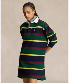 POLO RALPH LAUREN ストライプド ジャージー ラグビー ドレス