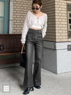 新品　フレアデニムパンツ[cu161] グレイル★ GRL 新作