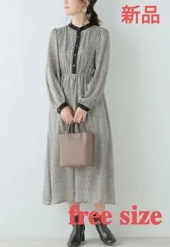 新品❤可愛い❤ロングシフォンワンピース フリーサイズ