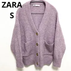 ZARA ニットパッチポケット ZARA パッチポケット ニットカーディガン グリーン M｜Yahoo!フリマ