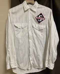 60s Lee Skellyワッペン　ストライプ ワークシャツ