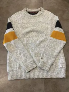 TOMMY HILFIGER グレー ニットセーター M