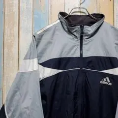 143☆アディダス☆トラックジャケット☆ワンポイント刺繍ロゴ☆内側メッシュ