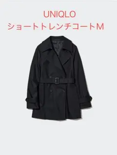 ユニクロショートトレンチコート ブラックMサイズ