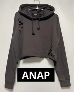 ANAP ダークグブラウン クロップド丈パーカーのサムネイル