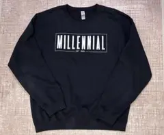 スウェット 黒 トレーナー GILDAN 『 MILENNIAL』L size