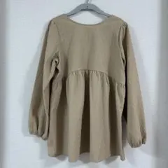 ベージュ バックリボン チュニック 長袖のサムネイル