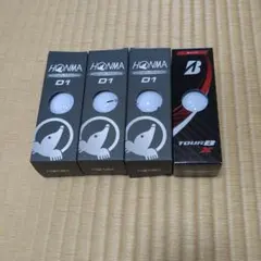 HONMA D1 3球 + BRIDGESTONE TOUR B X 1球