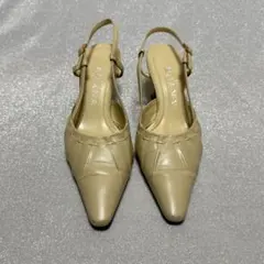 DIANA ベージュ ポインテッドトゥ ミュール 23cm