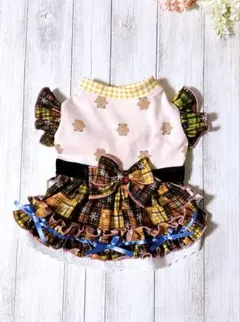 完成品♡フリルたっぷりワンピース ❷ 犬服 ハンドメイド