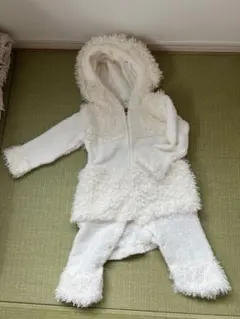 ジェラートピケ ホワイト ロンパース 80-90