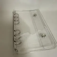 透明6リングバインダー スナップボタン式