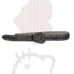 y2kスタッズベルト 青ラメ