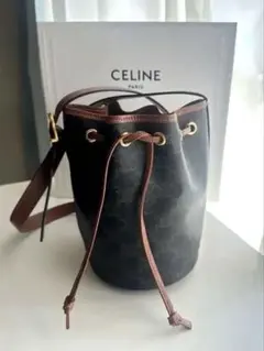 CELINEセリーヌ トリオンフ 巾着 ショルダーバッグ ドローストリング　美品