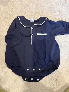 ネイビー セーラー襟ロンパース