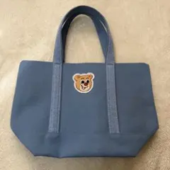 FEILER オールドテディワッペントートバッグ ライトブルー