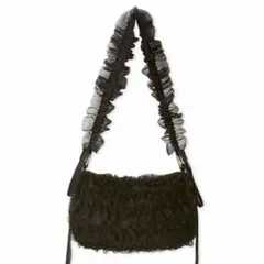【美品】LILY BROWN バリエーションギャザーフリルバッグ BLK