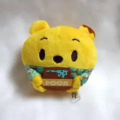 【ディズニー】プーさん　ぬいぐるみストラップ／丸いフォルム
