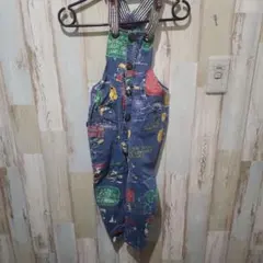 スヌーピー デニムオーバーオール 100cm